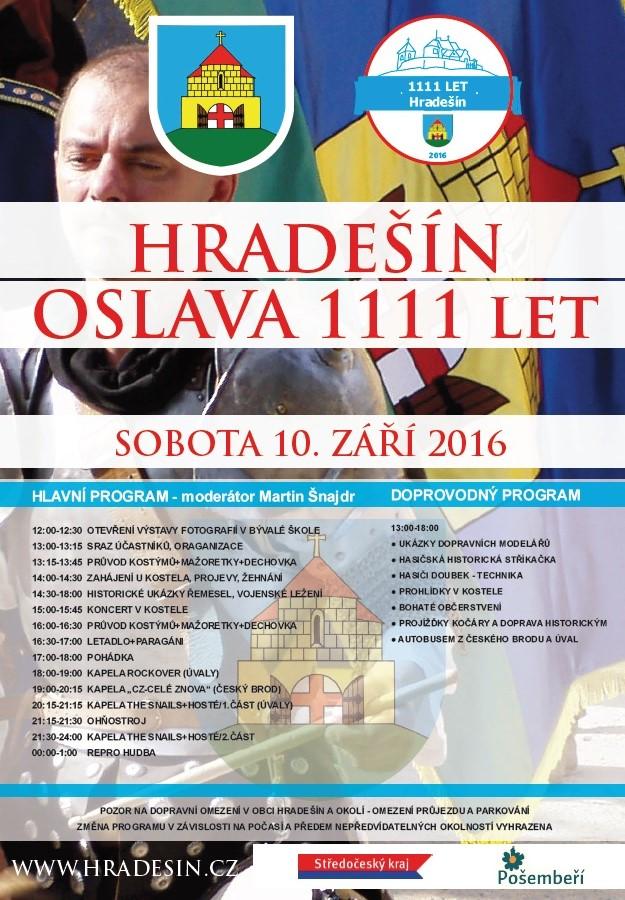 Hradešín oslava 1111 let